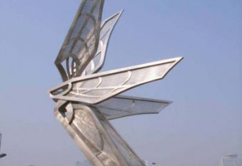 泰安大型不锈钢蝴蝶翅膀雕塑