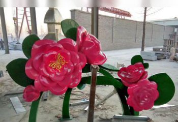 泰安中领雕塑花朵般精美的不锈钢牡丹雕塑