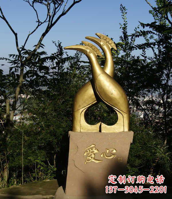 泰安新中式装饰铜雕 孔雀景观雕塑