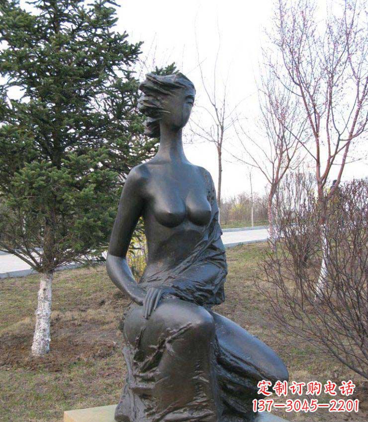 泰安庄重美丽的女人铜雕塑