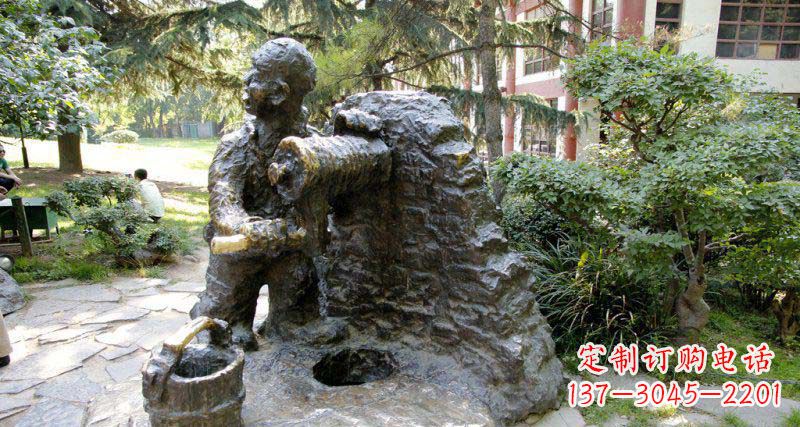 泰安春洋定制铜雕男孩雕塑