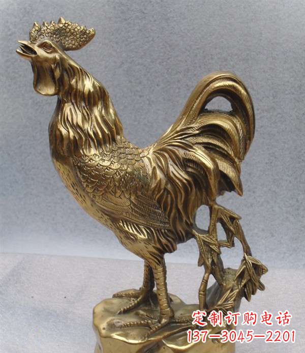 泰安经典公鸡铜雕