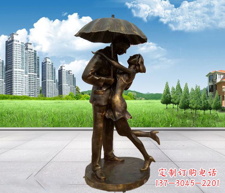 泰安情侣铜雕,浪漫定制