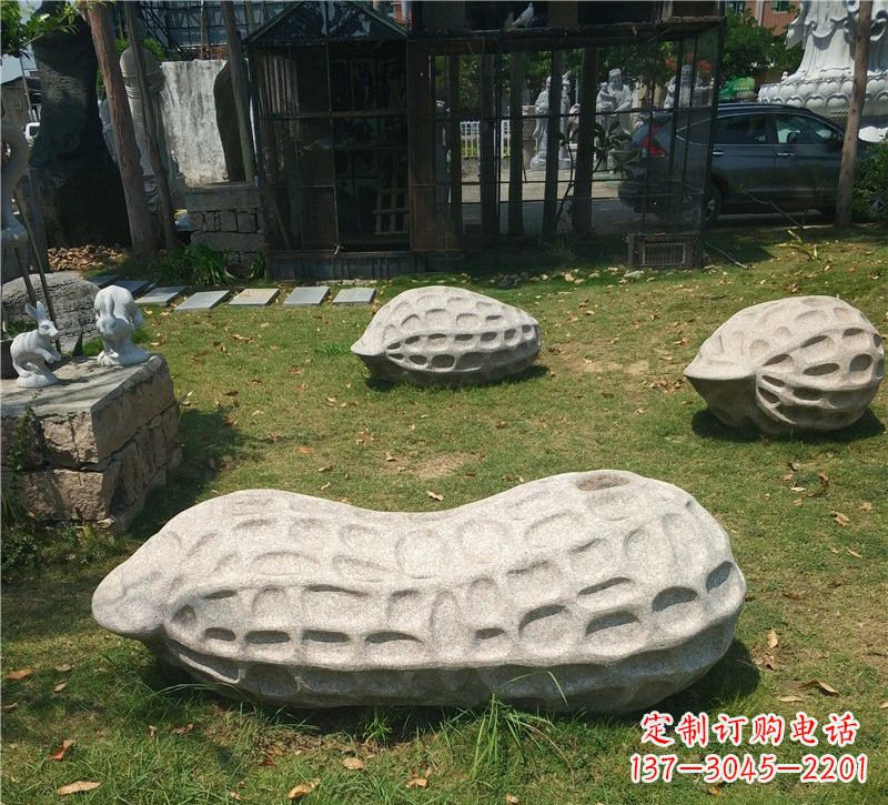 泰安精美大理石花生雕塑
