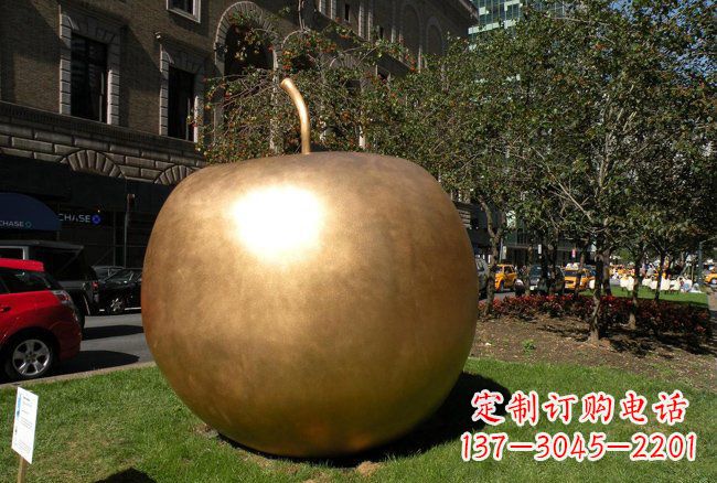 泰安大型铜雕苹果雕塑