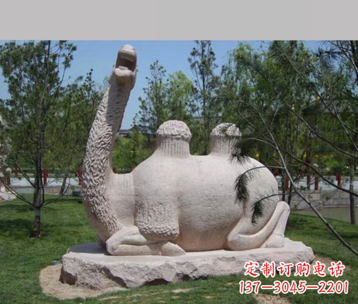 泰安优雅骆驼石雕