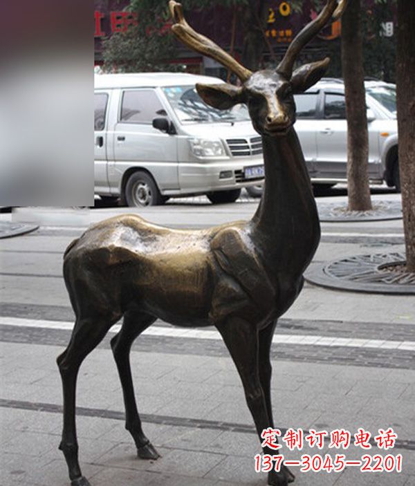 泰安高品质鹿铜雕塑,给室内外环境带来新气象