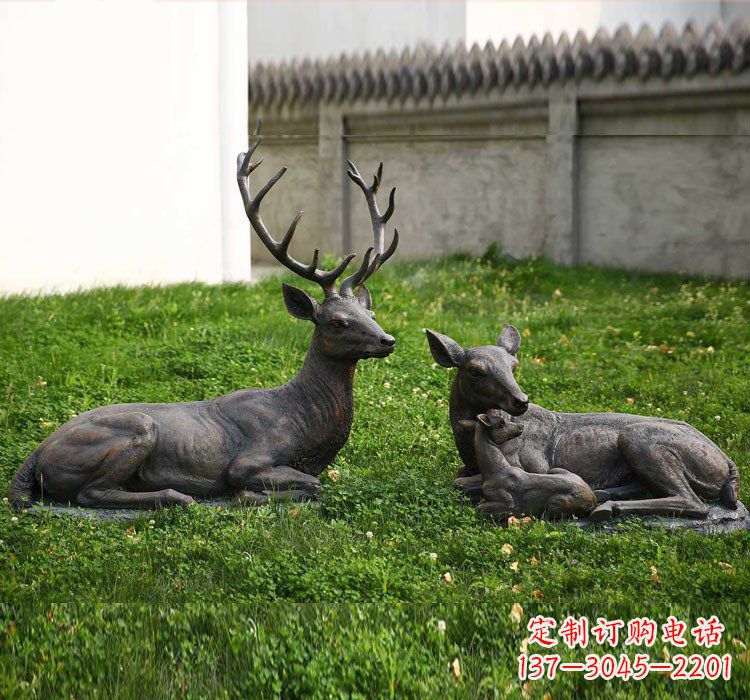 泰安精美梅花鹿铜雕