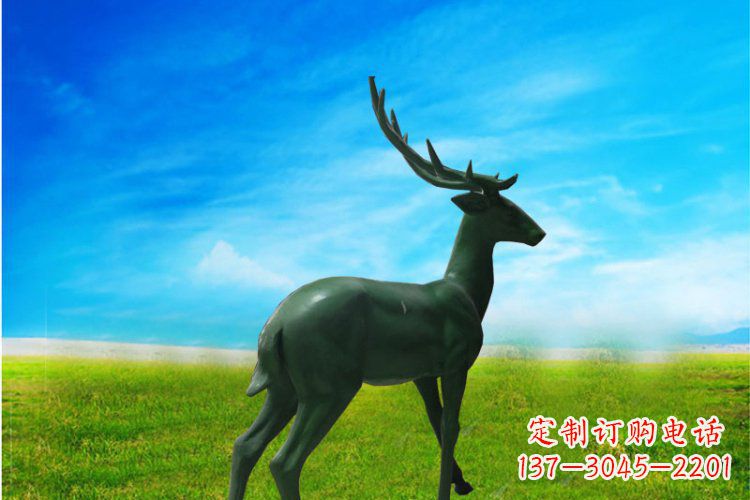 泰安中领雕塑 | 公园动物梅花鹿铜雕