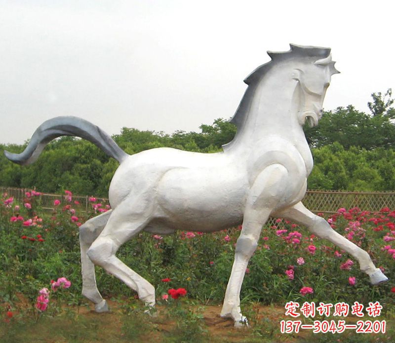 泰安中领雕塑精致的动物石雕马