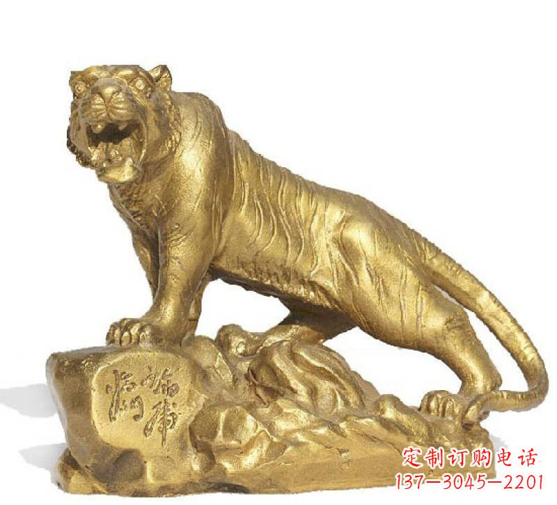 泰安以老虎为原型的铜雕塑