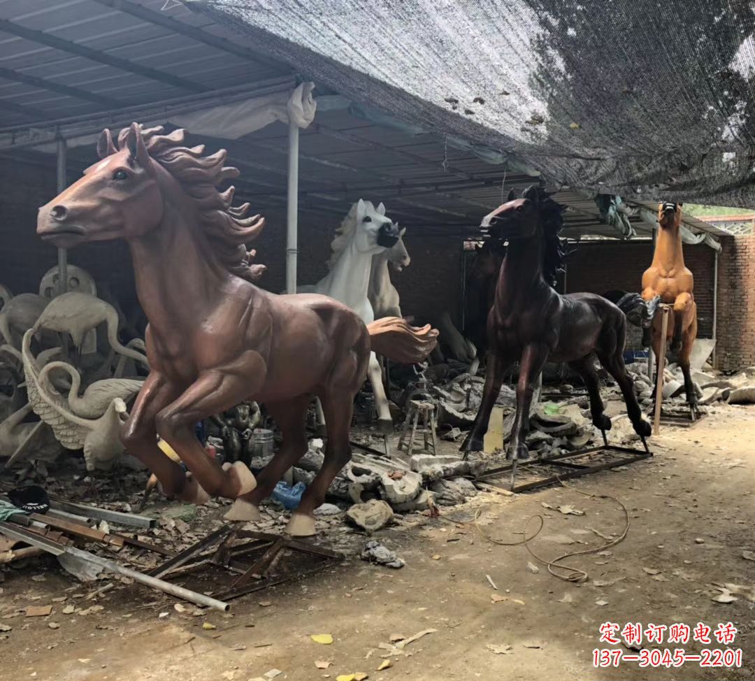泰安精美马头铜雕塑