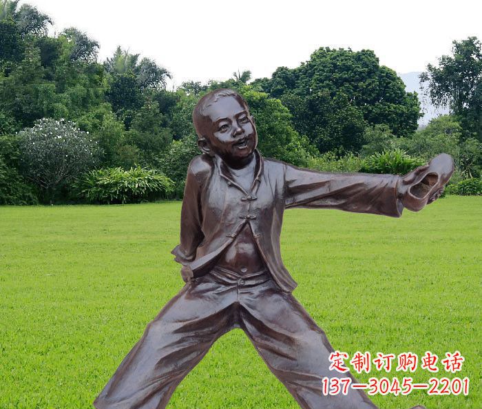 泰安优雅动人的儿童铜雕