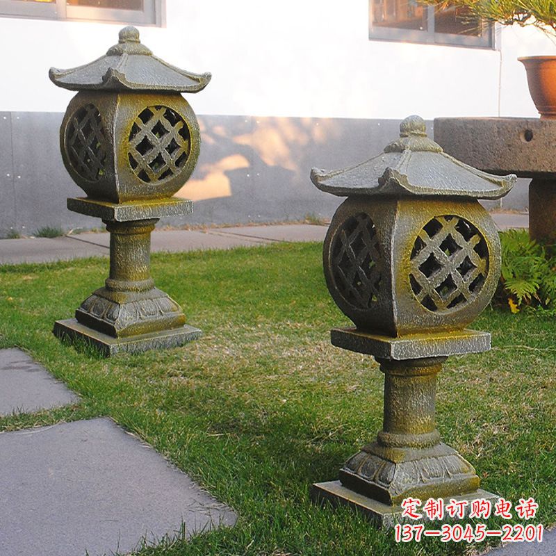 泰安精美仿古石灯笼雕塑