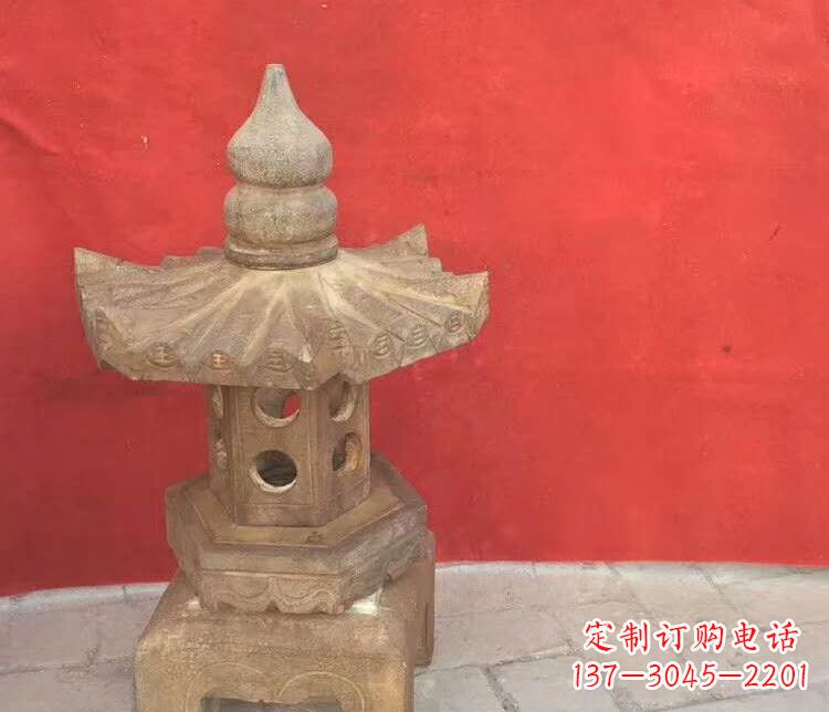泰安公园仿古石灯石雕