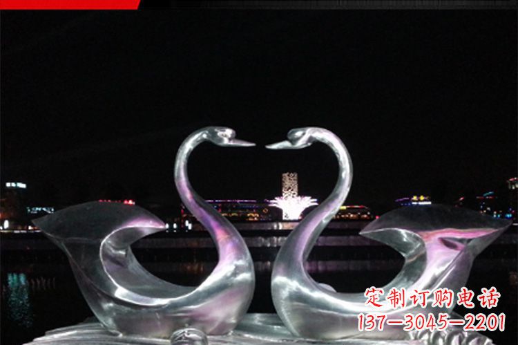 泰安中领雕塑定制不锈钢仙鹤雕塑