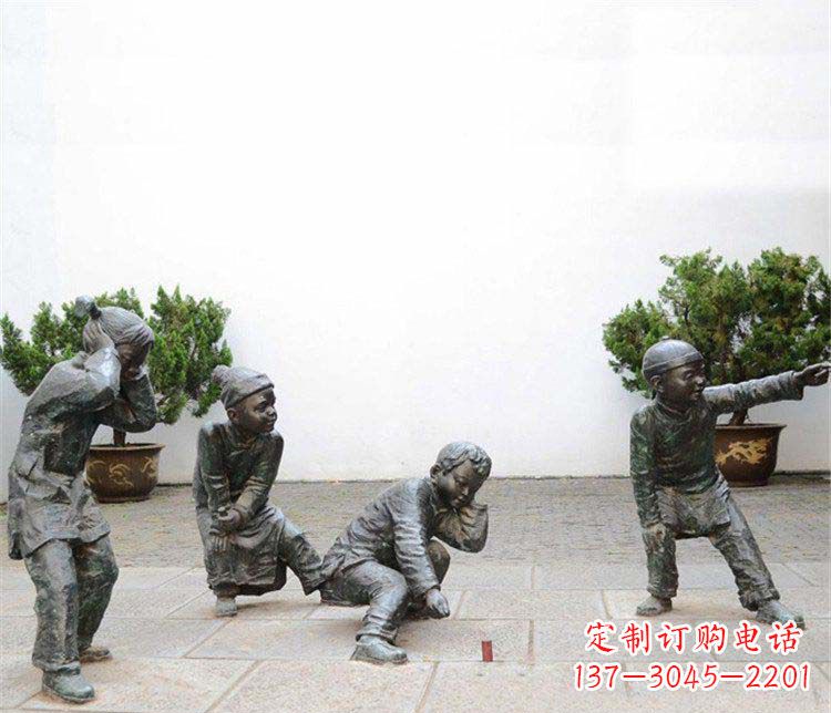 泰安愉悦童年,珍藏宝贝铜雕小孩