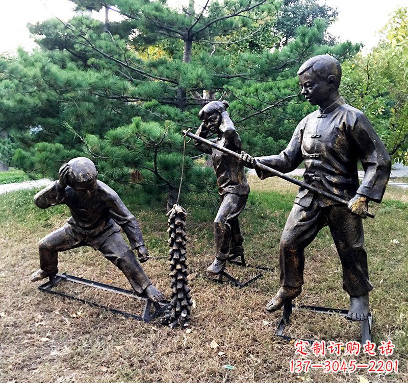 泰安优雅精致的儿童铜雕