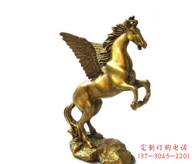 泰安公园飞马动物铜雕