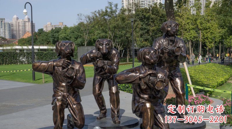 泰安公园装饰雕塑——可爱活泼的狗雕塑
