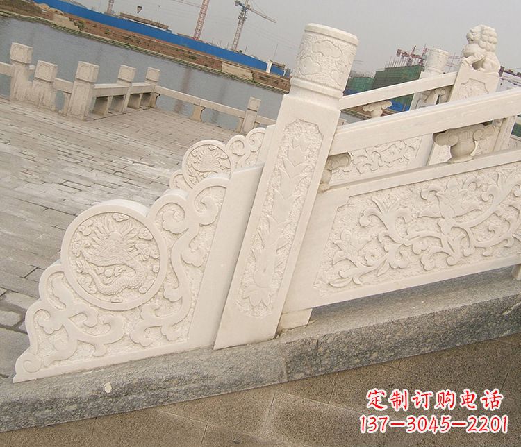 泰安公园汉白玉栏板景观石雕 (2)