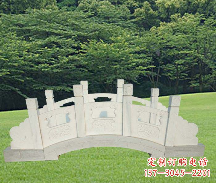 泰安手工精美汉白玉石拱桥雕塑