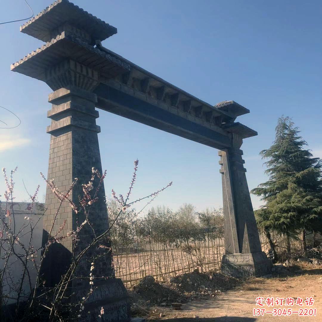 泰安高雅独特的汉阙大门石雕