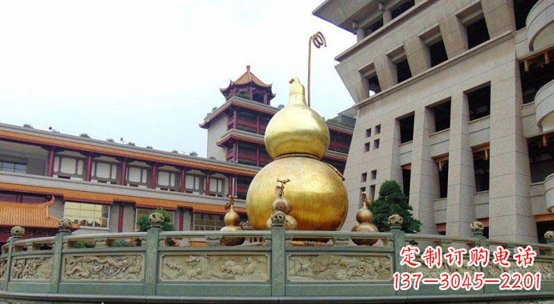 泰安精美优雅的葫芦景观铜雕
