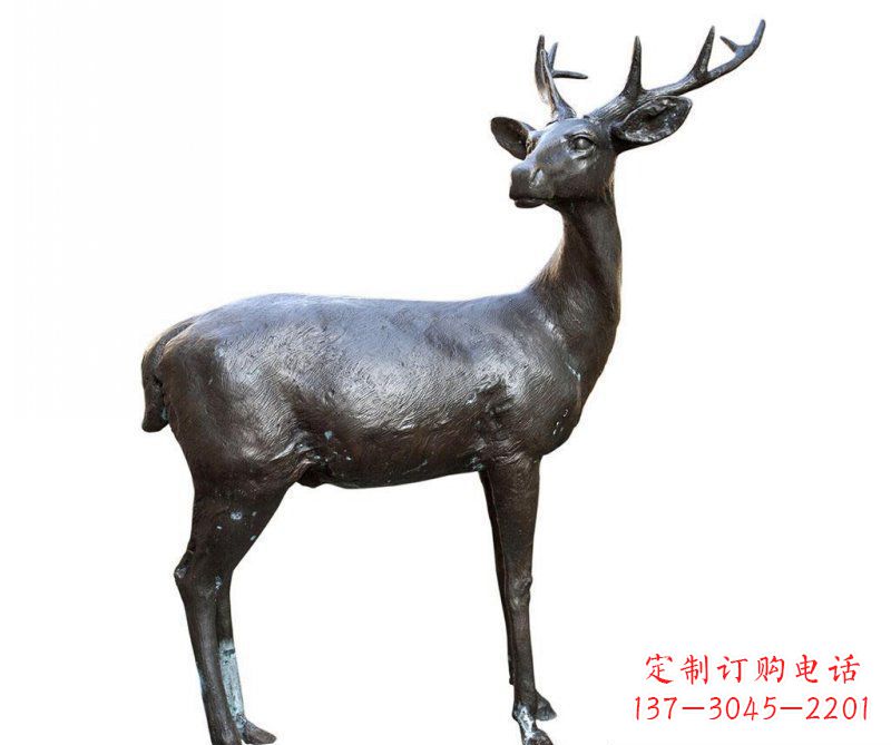 泰安铜雕回头鹿动物雕塑