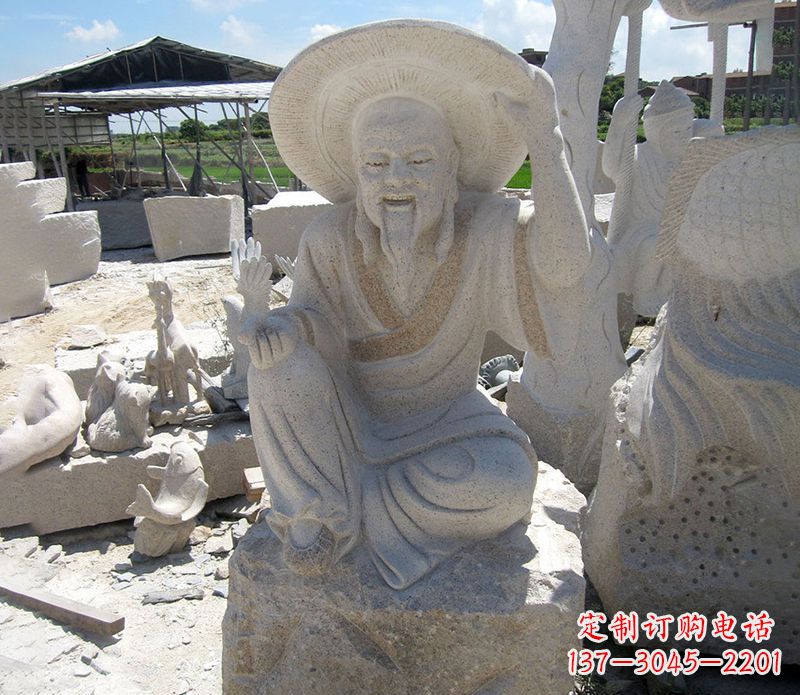 泰安公园姜太公石雕