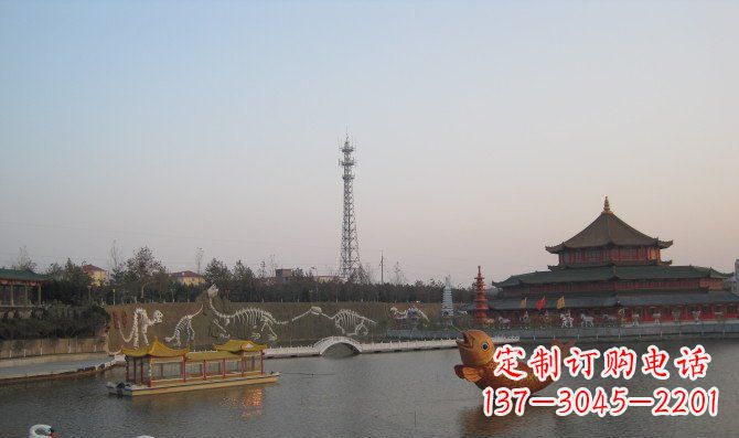 泰安静谧自然,金鱼铜雕精美绝伦