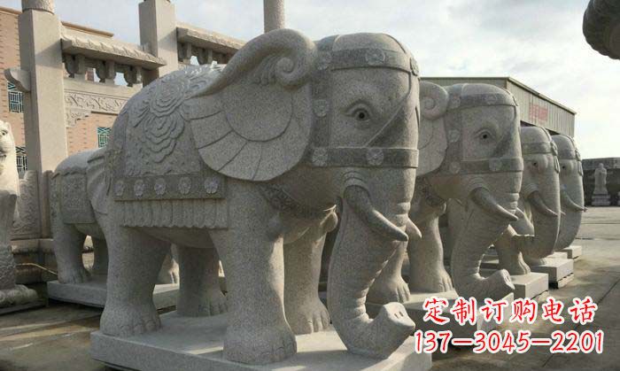 泰安庄严雄伟的大象石雕