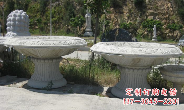 泰安美轮美奂的大理石花盆雕塑