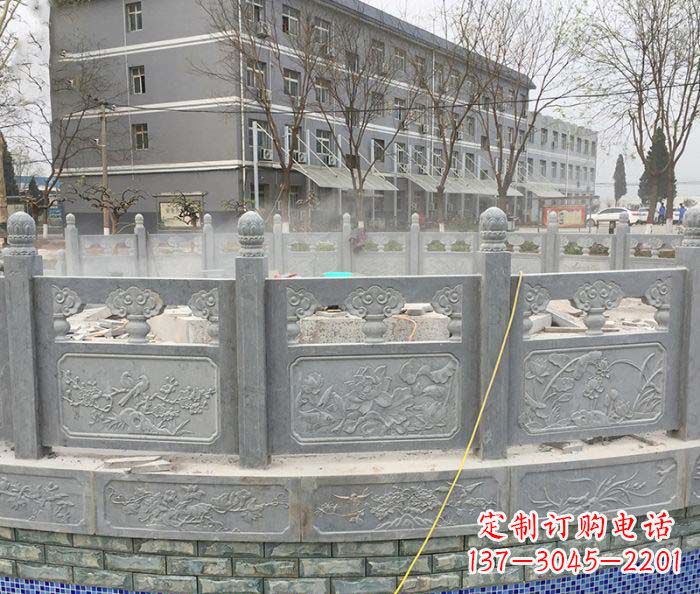 泰安公园景观大理石栏板雕塑