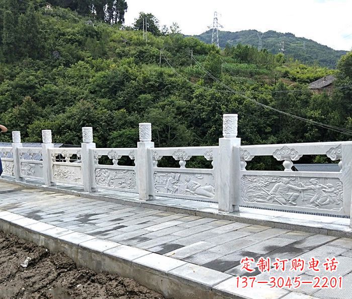 泰安专为公园景观定制的大理石栏板石雕