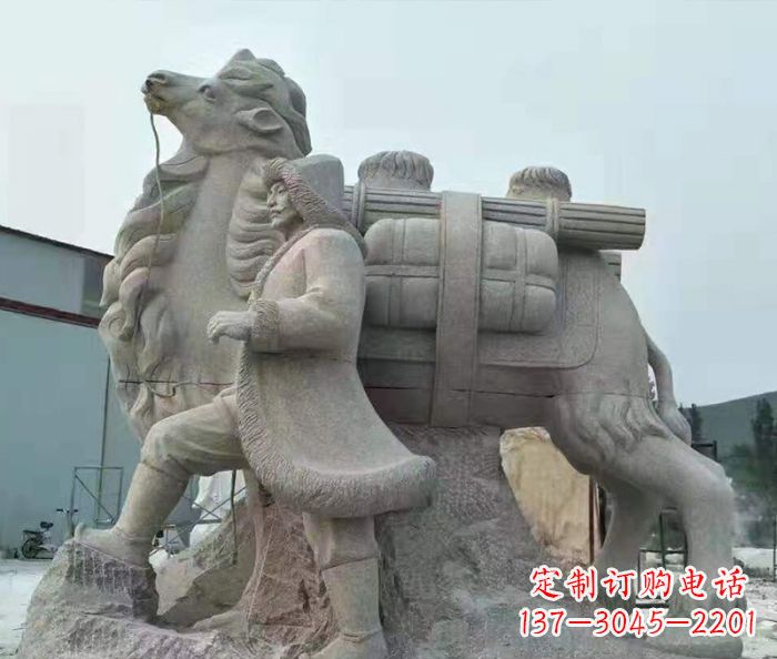 泰安精致精美的大理石骆驼石雕