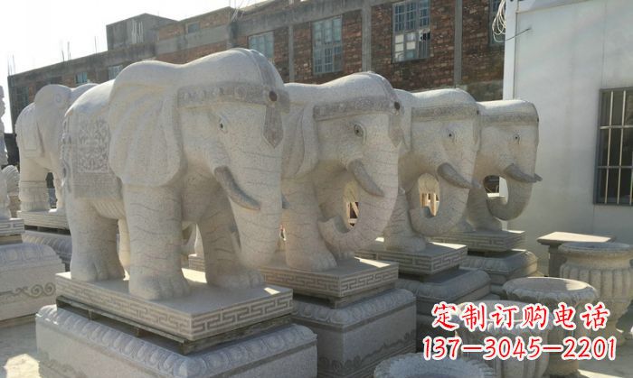 泰安缅甸大理石缅甸大象雕塑