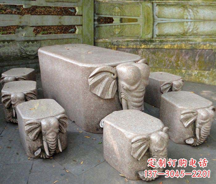 泰安精美小象大理石雕塑
