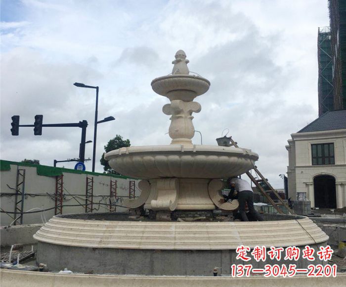 泰安公园景观大型喷泉石雕