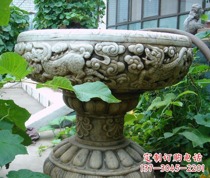 泰安仿古花盆石雕艺术品