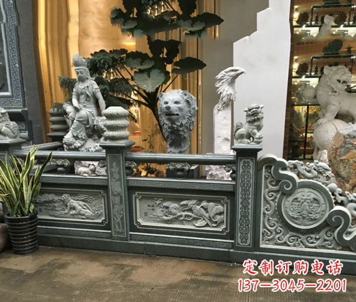 泰安精美仿古石栏板雕塑