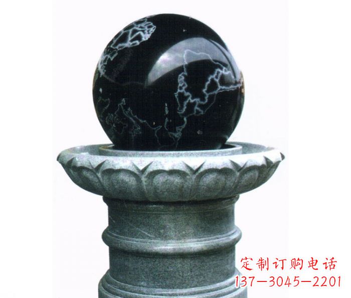 泰安风水球喷泉石雕——营造悠然自在的公园氛围