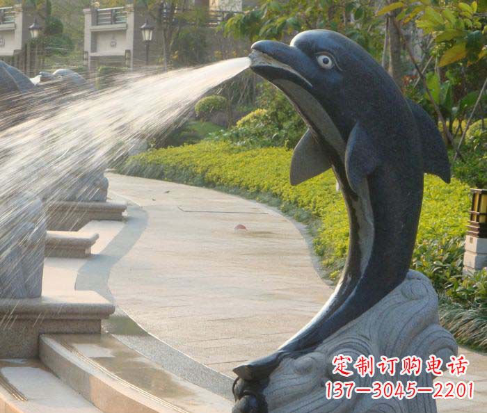 泰安现代公园景观海豚雕塑