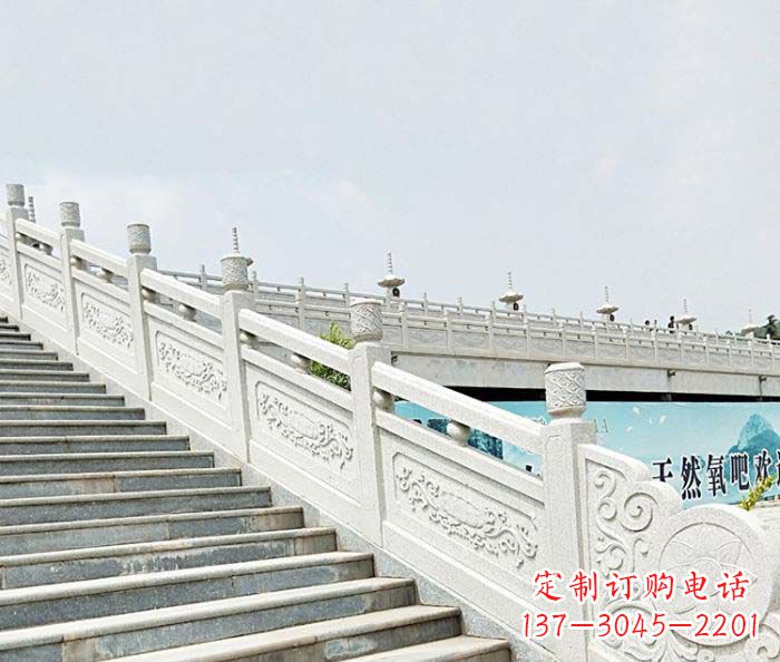 泰安精美绝伦的汉白玉石栏板雕塑