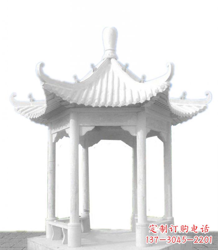 泰安汉白玉石凉亭雕塑