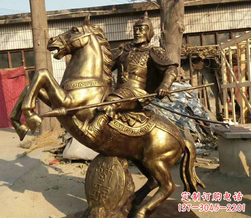 泰安高雅精美的骑马铜雕