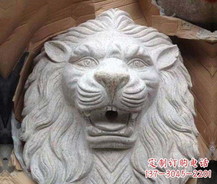 泰安青铜定制狮子头石雕