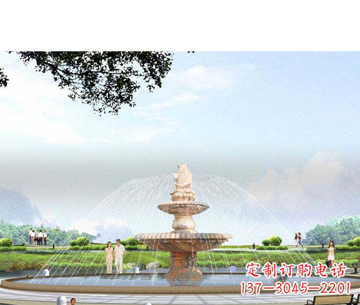 泰安精美玉鲤鱼雕塑 精良景观装置