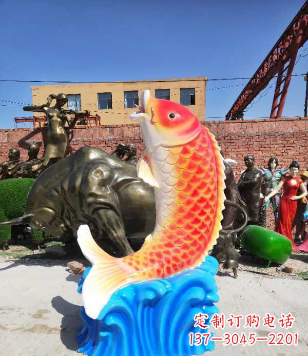 泰安专业玻璃钢鲤鱼雕塑让自然美景一直持久