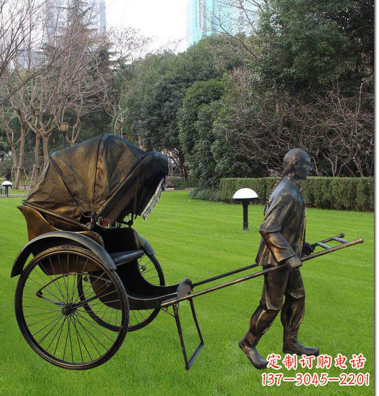 泰安艺术纪念·传统文化·黄包车雕塑